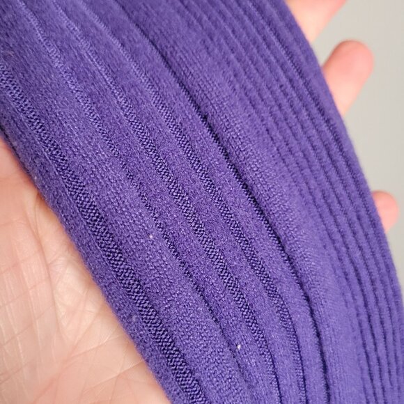 Wild Fable Women's L Purple Waffle Knit Ribbed Long Sleeve Crop Top - Picture 5 of 7